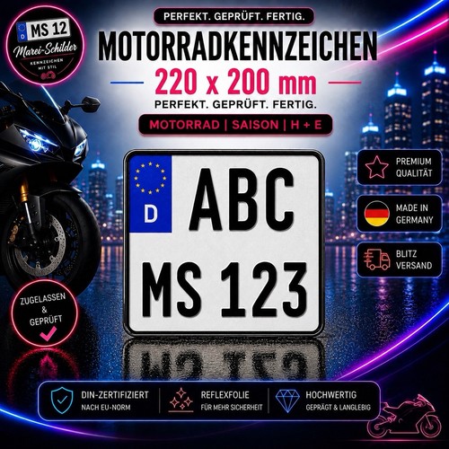 Motorrad kennzeichen 220 x - motorrad,