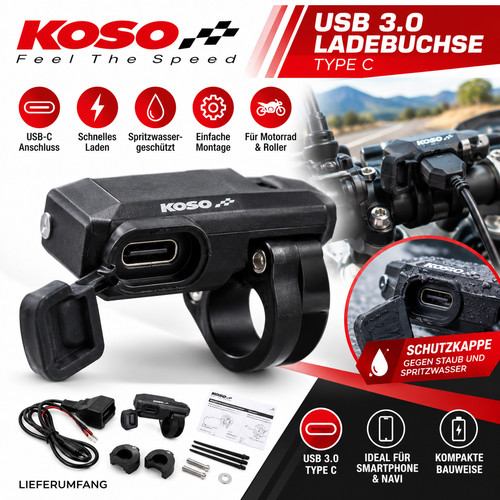 Koso usb ladebuchse - ladebuchse, c
