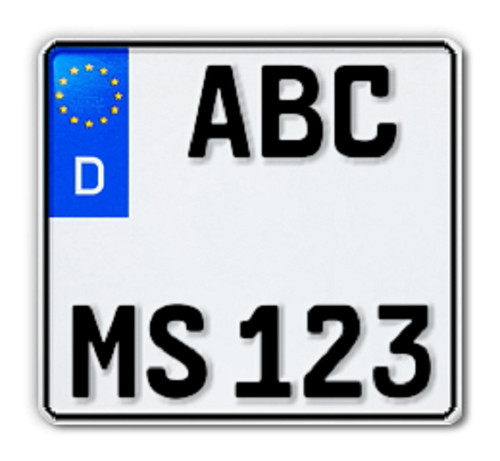 Motorrad kennzeichen 220 x - |,